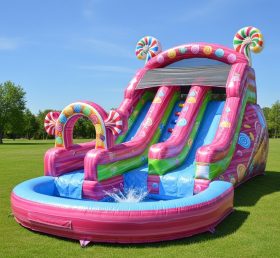 T8-8422 Candy Theme Inflatable Water Sli...
