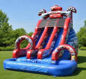 T8-8423 Cars Theme Inflatable Water Slid...