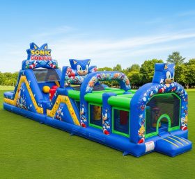 T7-3666 Sonic Inflatable Obstacle Course...