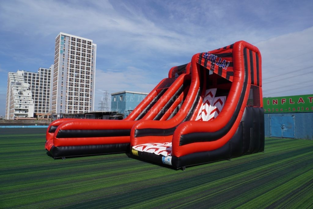 T8-7507 Inflatable NINJA Warped Wall Challenge & Slide