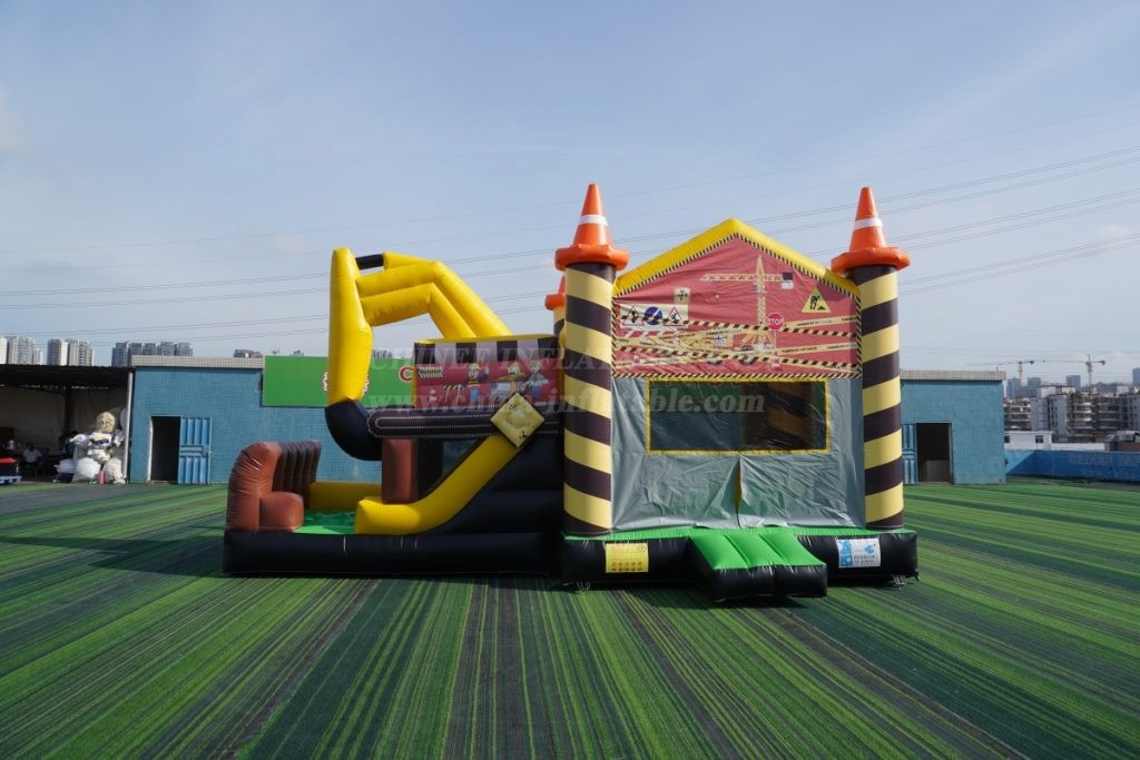 T5-300 Excavator Bounce House Slide Combo