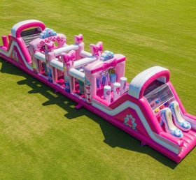 T7-4107 Barbie Theme Inflatable Obstacle...