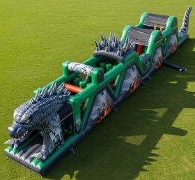 T7-4190 Godzilla Theme Inflatable Obstac...