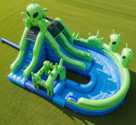T8-5440 Alien Theme Inflatable Water Sli...