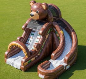 T8-5457 Bear Theme Inflatable Water Slid...
