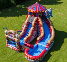 T8-5496 Circus Theme Inflatable Water Sl...