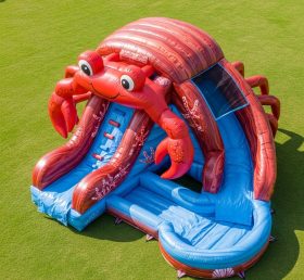 T8-5513 Crab Theme Inflatable Water Slid...