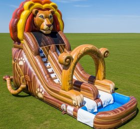 T8-5661 Lion Theme Inflatable Water Slid...