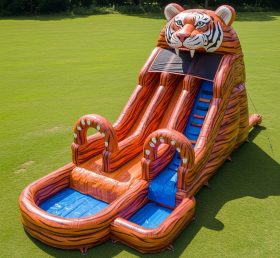 T8-5835 Tiger Theme Inflatable Water Sli...