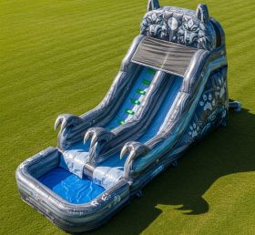 T8-5893 Wolf Theme Inflatable Water Slid...