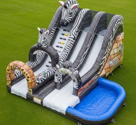 T8-5897 Zebra Theme Inflatable Water Sli...