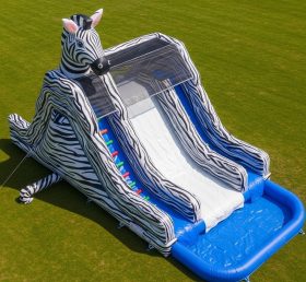 T8-5902 Zebra Theme Inflatable Water Sli...
