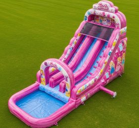 T8-7138 Barbie Theme Inflatable Water Sl...