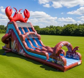 T8-7782 Lobster Theme Inflatable Slide