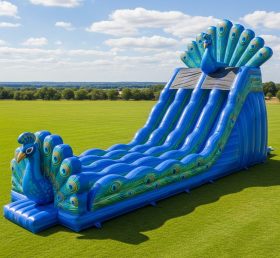 T8-7803 Peacock Theme Inflatable Slide