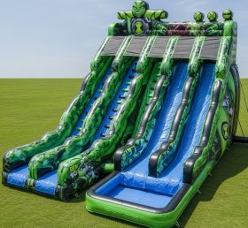 T8-9255 Ben 10 Inflatable Water Slide
