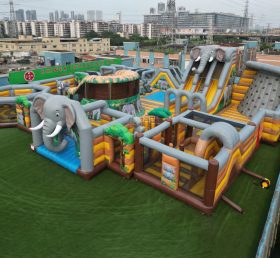 GF3-146 Elephant Theme Inflatable Park