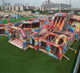 GF3-159 Graffiti Theme Inflatable Park