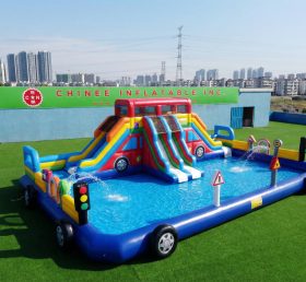 Pool3-794 Bus Theme Pool Water Park