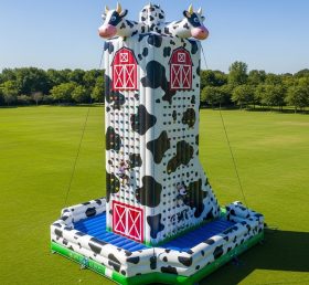 T11-4547 Cow Theme Inflatable Climbing W...