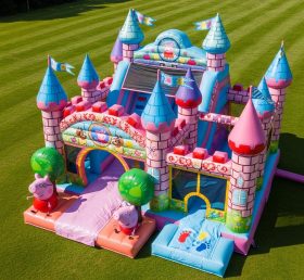 T5-2402 Peppa Pig Theme Inflatable Castl...