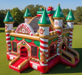 T5-2587 Christmas Theme Inflatable Castl...