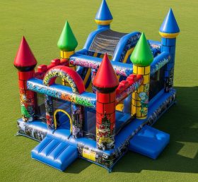 T5-2643 Graffiti Theme Inflatable Castle...