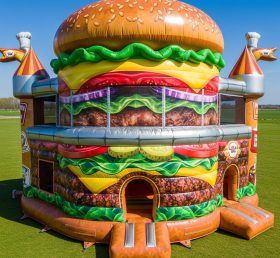 T5-2960 Hamburger Theme Inflatable Castl...