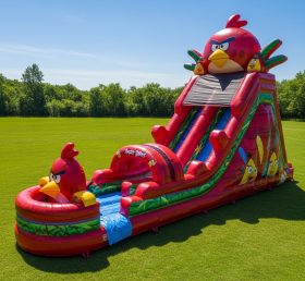 T8-9271 Angry Birds Thema Aufblasbare Wasserrutsche