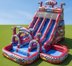 T8-9279 Cars Thema Aufblasbare Wasserrutsche