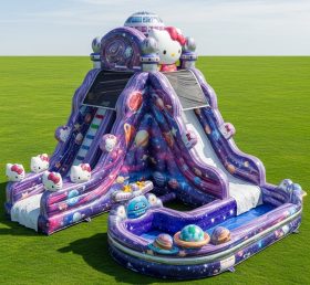 T8-9286 Hello-Kitty-Themen aufblasbare Wasserrutsche
