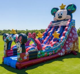 T8-9299 Mickey & Minnie Themen aufblasbare Wasserrutsche