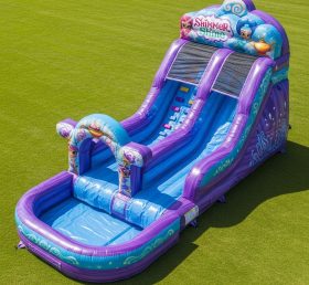 T8-9346 Shimmer & Shine Thema Aufblasbare Wasserrutsche