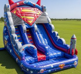 T8-9359 Superman-Themen aufblasbare Wasserrutsche