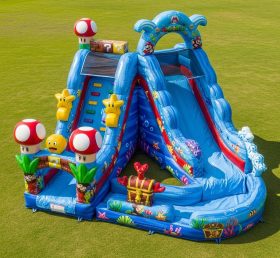 T8-9363 Super Mario Thema Aufblasbare Wasserrutsche