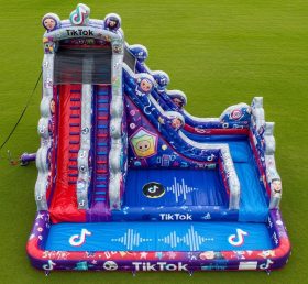 T8-9376 TikTok Thema Aufblasbare Wasserrutsche
