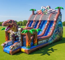 T8-9393 Dinosaurier-Thema Aufblasbare Trockene Rutsche