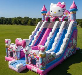 T8-9400 Hello Kitty Thema Aufblasbare Trockene Rutsche