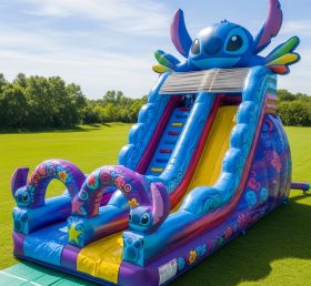 T8-9402 Lilo & Stitch Thema Aufblasbare Trockene Rutsche