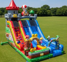 T8-9421 Super Mario Themenaufblasbare Trockene Rutsche