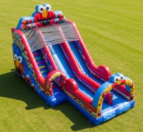 T8-9424 Tickle Me Elmo Thema Aufblasbare Trockene Rutsche