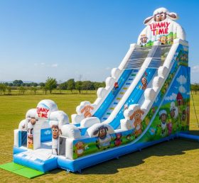 T8-9426 Timmy Time Thema Aufblasbare Trockene Rutsche