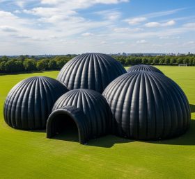 Tent1-6227 Black Dome Cluster Inflatable Dome
