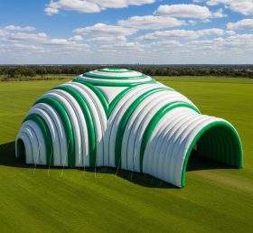 Tent1-6252 Grün Weißer Bogen Aufblasbare Kuppel