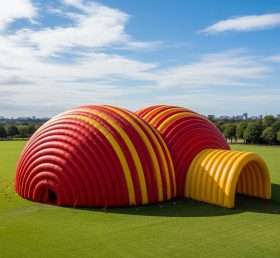 Tent1-6272 Gestreifte Bogenförmige Aufblasbare Kuppel