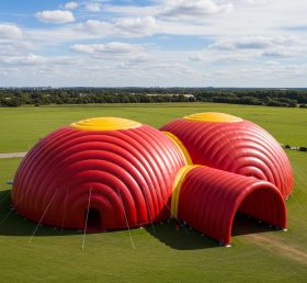 Tent1-6273 Rotes und Gelbes Thema Aufblasbare Kuppel