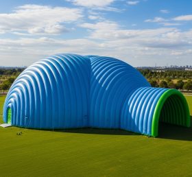 Tent1-6280 Blauer gerippter aufblasbarer Kuppelbogen