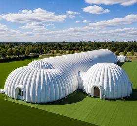 Tent1-6283 Weißes Aufblasbares Kuppelzelt