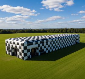 Tent1-6369 Schwarz Weiß Aufblasbare Schachbrettstruktur
