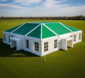 Tent1-6418 Grün Weiß Aufblasbares Eventzelt